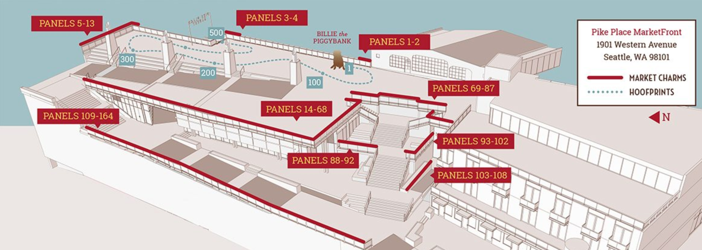 Pike Place Market Foundation MarketFront Expansion Charm Map