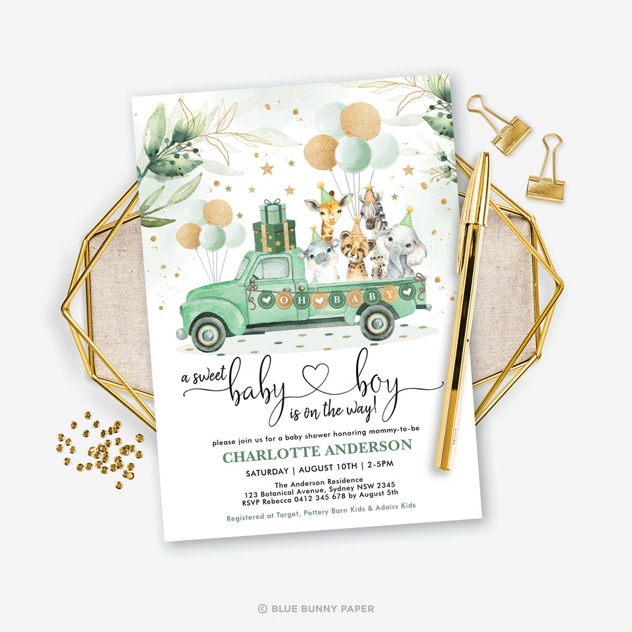 Jungle Baby Shower Invitation