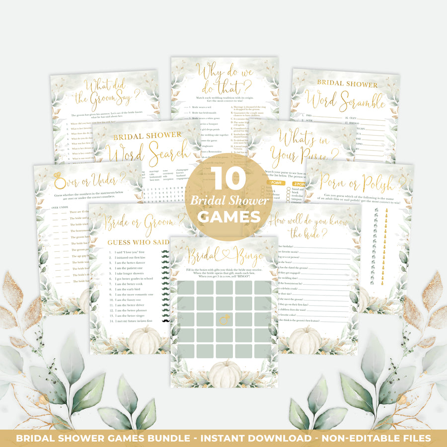 Bridal Shower Games Bundle