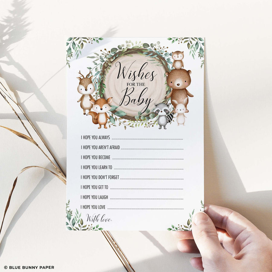 Woodland Wishes for Baby Game Card