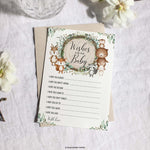 Woodland Wishes for Baby Game Card