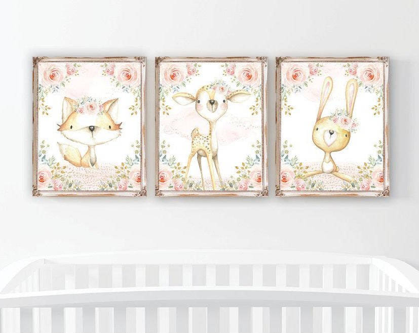 Woodland Animals Nursery Art