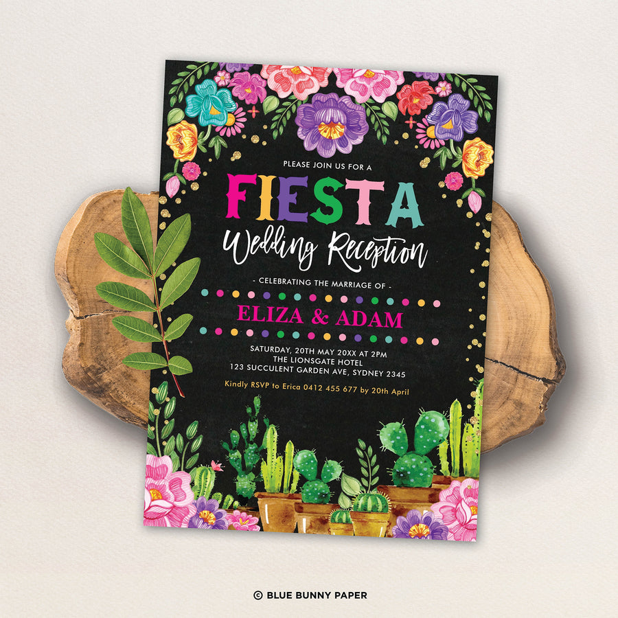 Mexican Fiesta Wedding Reception Invite