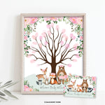 Woodland Animals Thumbprint Guestbook