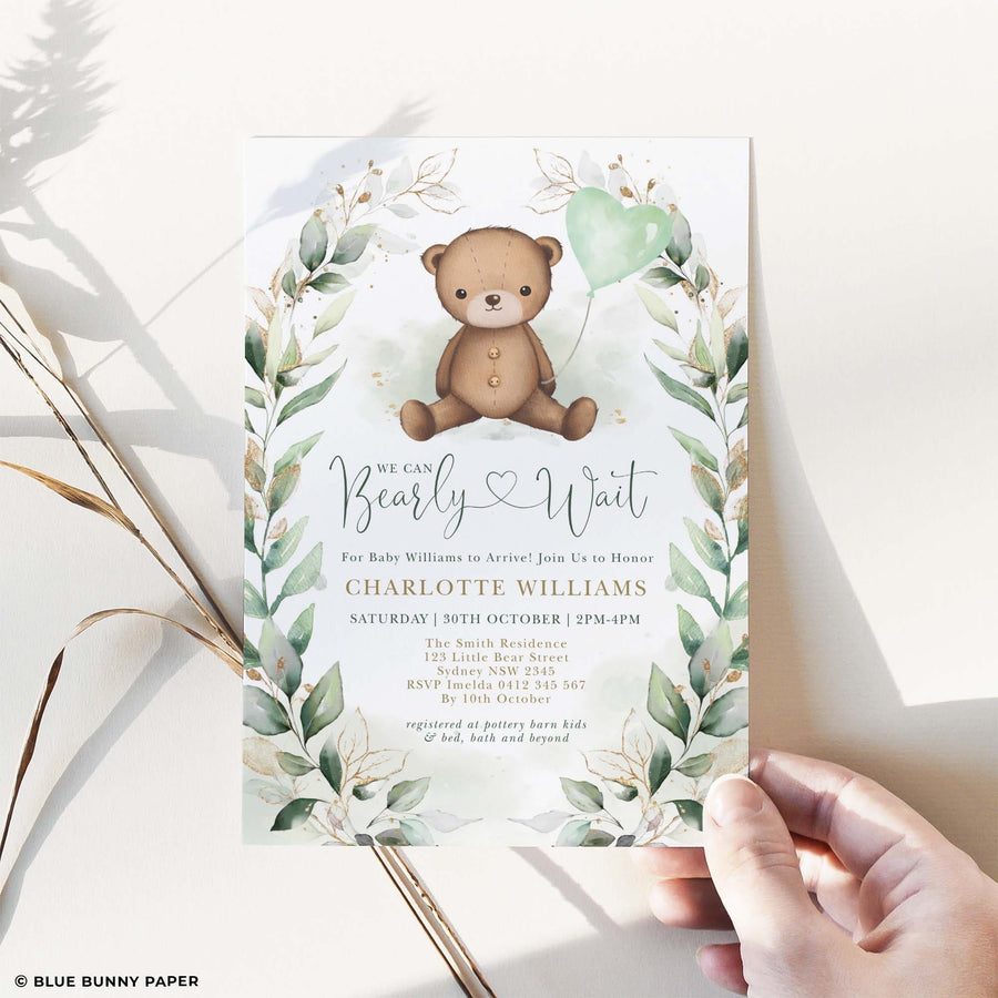 Teddy Bear Baby Shower Invitation