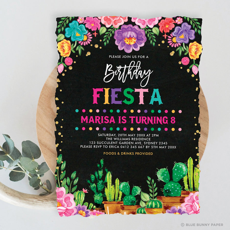 Mexican Fiesta Birthday Invitation