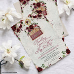 Travel Bridal Shower Invitation with a backside