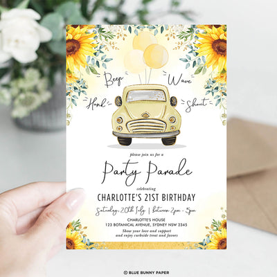 Birthday Party Parade Invite