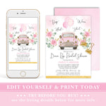 Pink Drive By Bridal Shower Invite