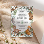 Woodland Baby Shower Invitations