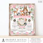 Woodland Birthday Milestone Poster