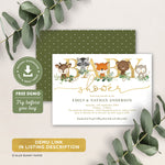 Woodland Baby Shower Invitation