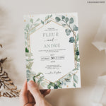 Greenery Digital Wedding Invitation