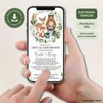 Digital Woodland Baby Shower Invite