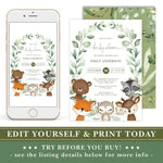 Woodland Baby Shower Invitation