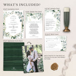 Greenery Digital Wedding Invitation Bundle