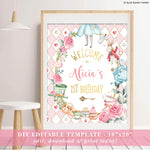 Alice in Wonderland Party Welcome Sign