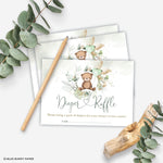 Teddy Bear Diaper Raffle Card