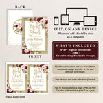 Gold Glitter Bridal Shower Invitation