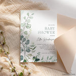 Printable Greenery Baby Shower Invitation