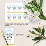 Blue Party Favor Tags