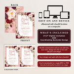 Editable Rose Gold Bridal Shower Invitation