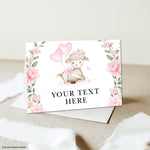 Pink Lamb Place Cards