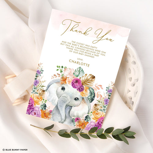 Baby Shower Thank You Card