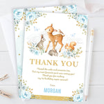 Boy Woodland Party Thank You Card