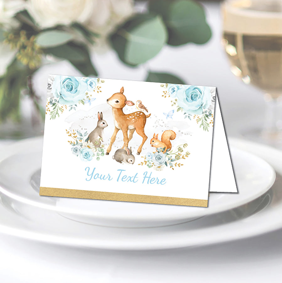 Boy Woodland Table Place Cards