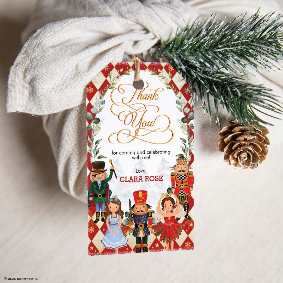 Red Nutcracker Favor Tags