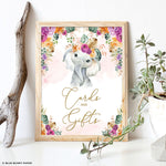 Flower Elephant Cards and Gifts Party Sign