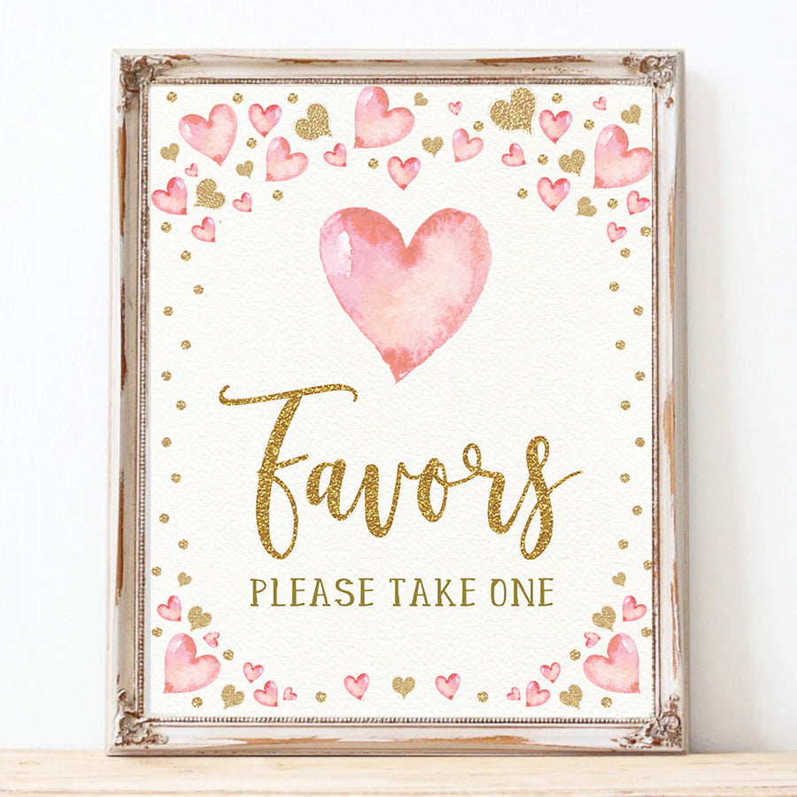 Valentines Favors Party Sign