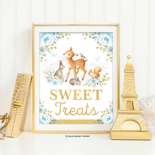 Blue Sweet Treats Party Sign
