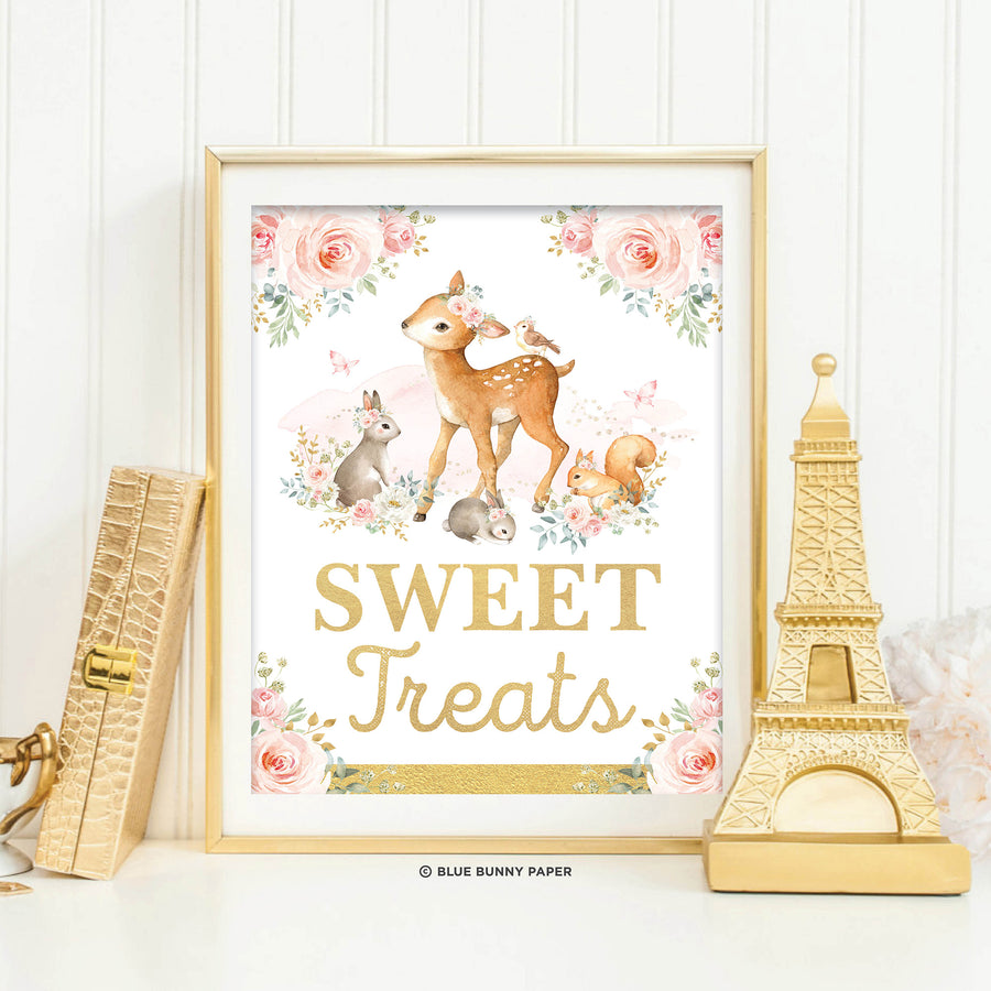 Woodland Sweet Treats Party Sign