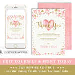 Valentines Baby Shower Thank You Card