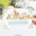 Boy Woodland First Birthday Invitation