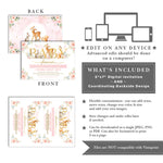 Printable Woodland Girl Baby Shower Invitation