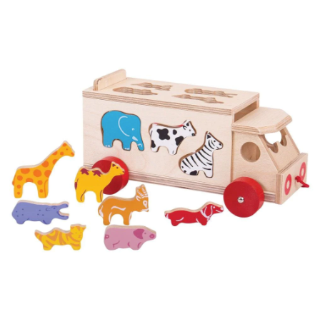 Bigjigs Wooden Animal Shape Lorry