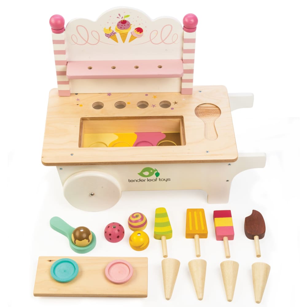 wooden toy ice cream cart