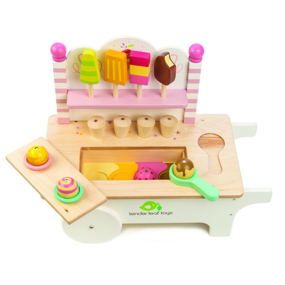 wooden ice cream cart toy