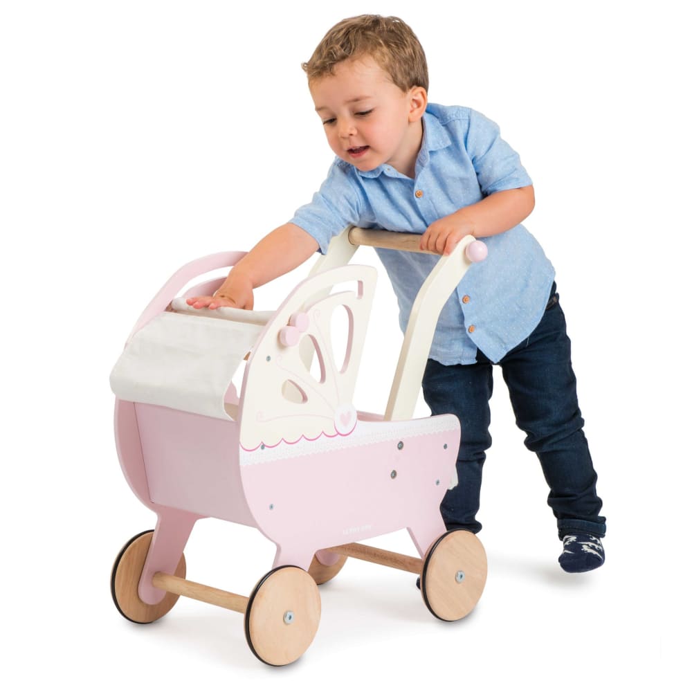 wooden pram toy