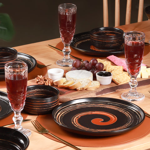 Luxury ceramic dinner plates for fine dining