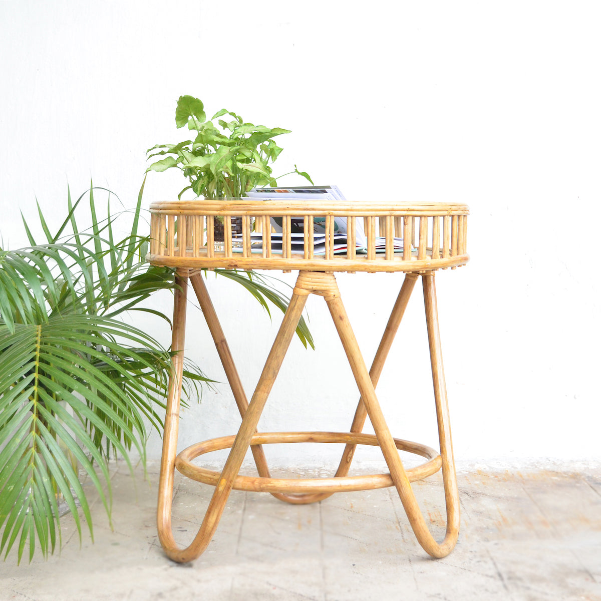 cane coffee table