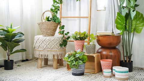 Zen living room corner