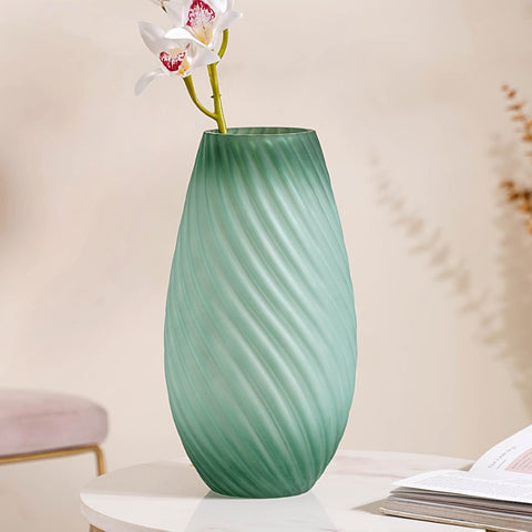 Textured blue flower vase