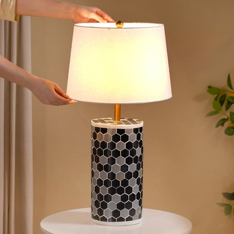 Table lamp for bedroom and living room tabletops