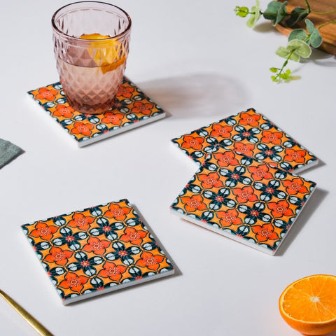 Floral coaster