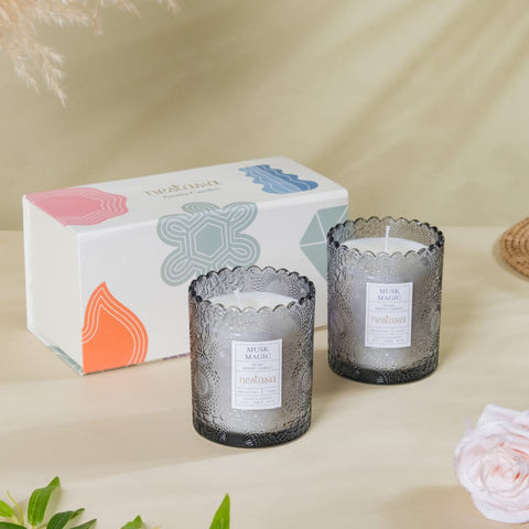 Musk scented Soy Wax Candle Jars