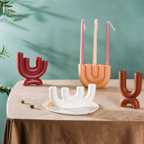 Ceramic candle stands